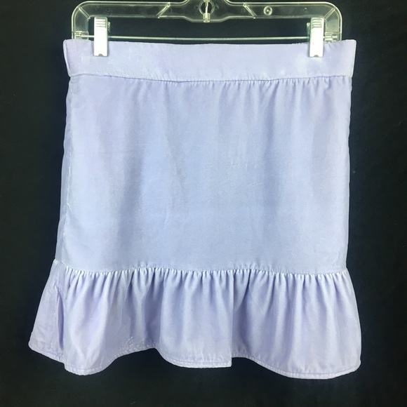 J Crew Velvet Purple Lavender Peplum  Micro Mini Skirt NEW - Picture 4 of 8